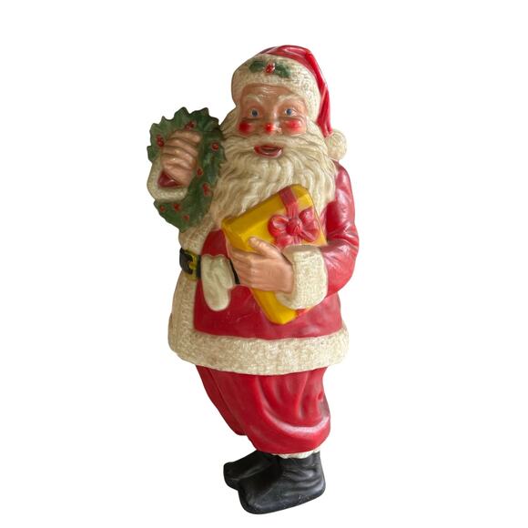 VINTAGE NOMA 1951 PLASTIC ILLUMINATED 30" HIGH CHRISTMAS SANTA BLOW MOLD - Picture 10 of 10